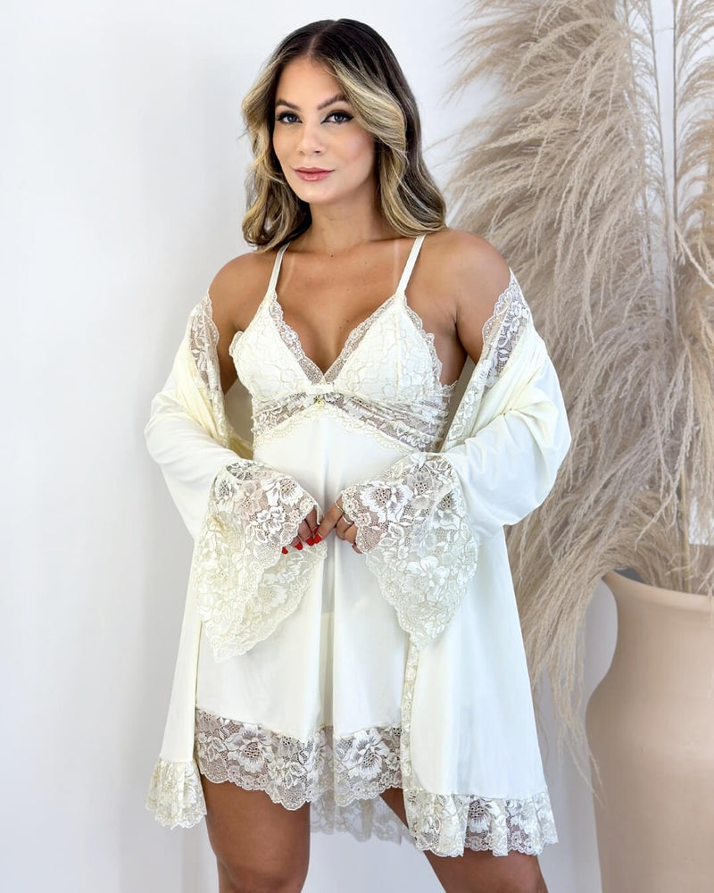 Conjunto J’adore Camisola + Robe e Calcinha
