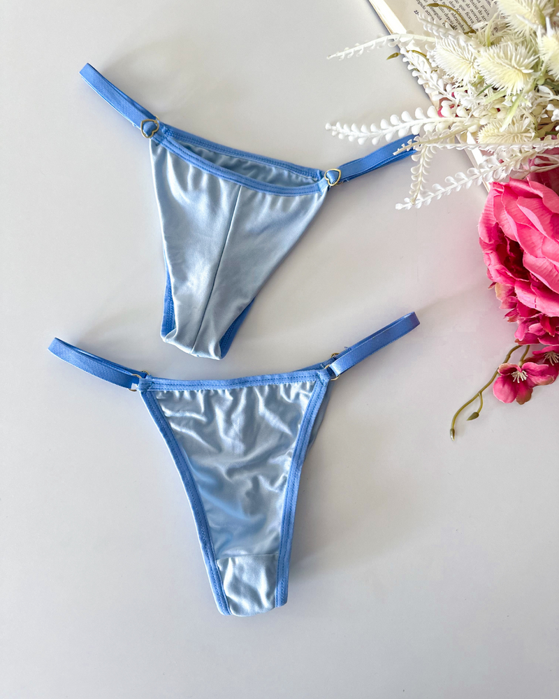 Calcinha Fio com Regulagem - Azul Blue