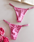 Calcinha Fio com Regulagem - Rosa Romance