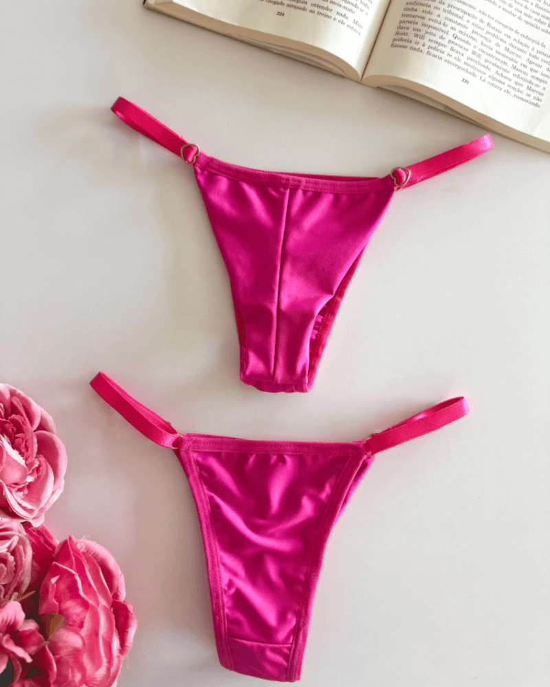 Calcinha Fio com Regulagem - Pink