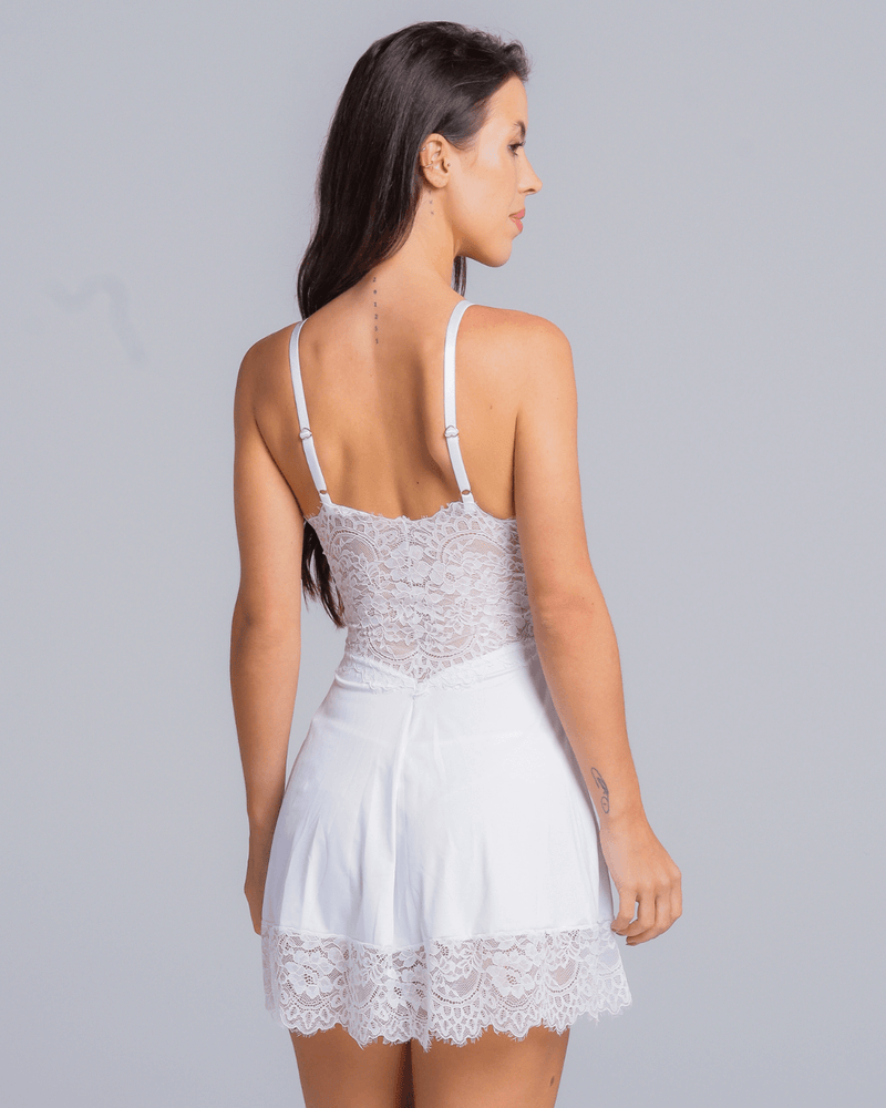 Conjunto Hermes Camisola + Calcinha - Branco